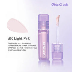 Girls Crush Water Velvet Concealer & Brightener for Face Highlighting, Tear Trough, Blemish, and Dark Circle Coverage