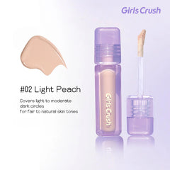 Girls Crush Water Velvet Concealer & Brightener for Face Highlighting, Tear Trough, Blemish, and Dark Circle Coverage