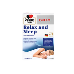 DOPPELHERZ Melatonin Relaxation and Sleep Aid Tablets, 30 Tablets