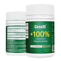 GeneIII Ergothioneine Oral Capsules 99.99% High Purity 30mg 120 Capsules