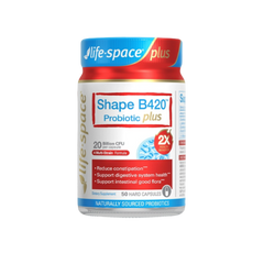 LIFESPACE B420 PLUS Weight Management Probiotic Capsules 50 Count