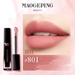 MAOGEPING Air Cushion Lip Glaze, Moisturizing Long-Lasting Non-Stick Cup, 6.5ml #801 True Love Pink