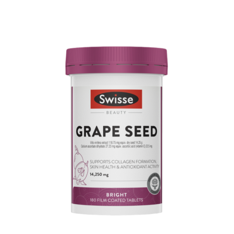SWISSE斯維詩葡萄籽抗糖膠囊菸鹼醯胺膠原蛋180粒 - HALOHK