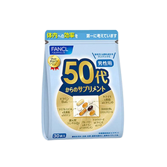 FANCL Men's 50+ Daily Nutrition Pack: Vitamin B Complex, Vitamin D, and Coenzyme Q10
