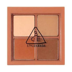 3CE Mini Multi Eye Color Palette 3.5g (#Brown Rum) | Warm-toned orange-brown, creates a deep and dimensional makeup look