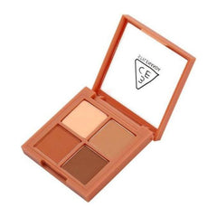 3CE Mini Multi Eye Color Palette 3.5g (#Brown Rum) | Warm-toned orange-brown, creates a deep and dimensional makeup look