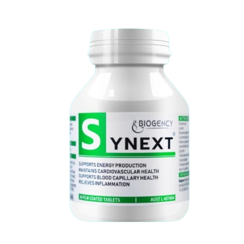 BIOGENCY SYNEXT新一代澳洲小綠輔酶Q10槲皮素姜黃素白藜蘆復合營養補充劑片劑