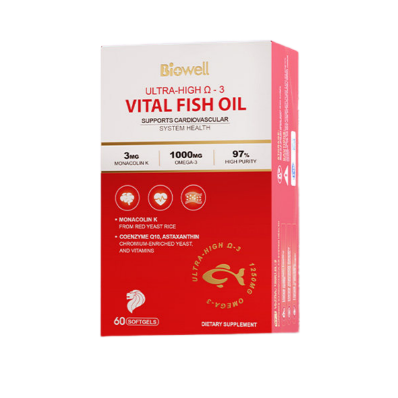 BIOWELL 魚油輔酶Q10心臟97%高濃度EPAOmega3紅麴血脂