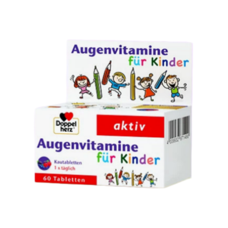 DOPPELHERZ Aktiv雙心兒童護眼咀嚼片（60粒）