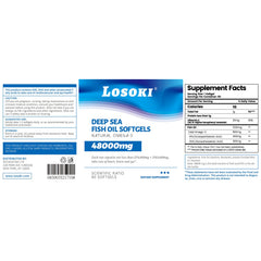 LOSOKI 深海魚油軟膠囊 48000mg｜高純度 Omega-3