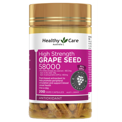 Healthy Care 高濃度葡萄籽精華 58000 · 強效抗氧化護心配方 200粒