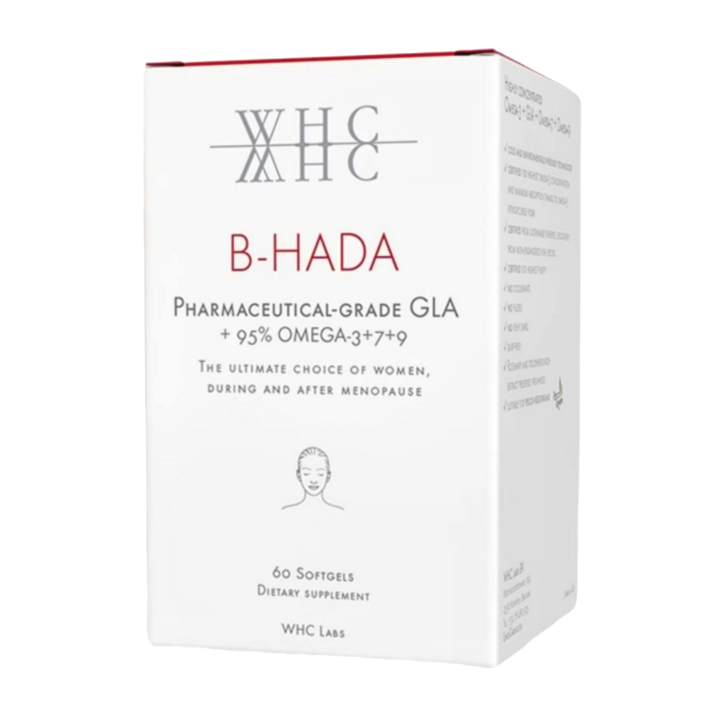 WHC B-HADA 白月光 四重 Omega 養顏魚油｜調節內分泌 護膚養髮祛痘美白